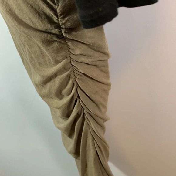 Standard James Perse long sleeve color block  ruched gray dress sz 4 /XL cotton - Picture 4 of 11